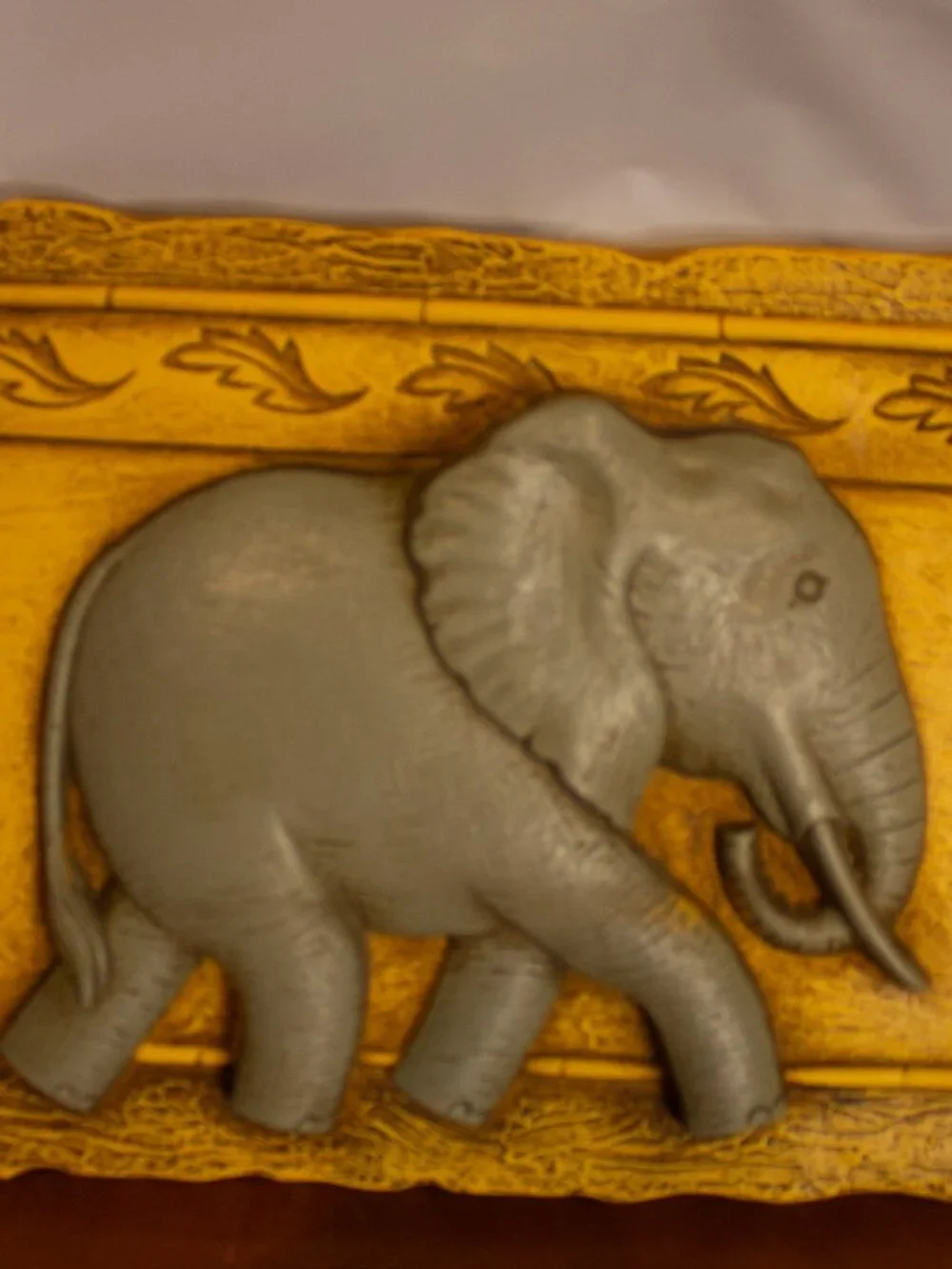 Vintage Elephant Wall Plaque Set by GIA
